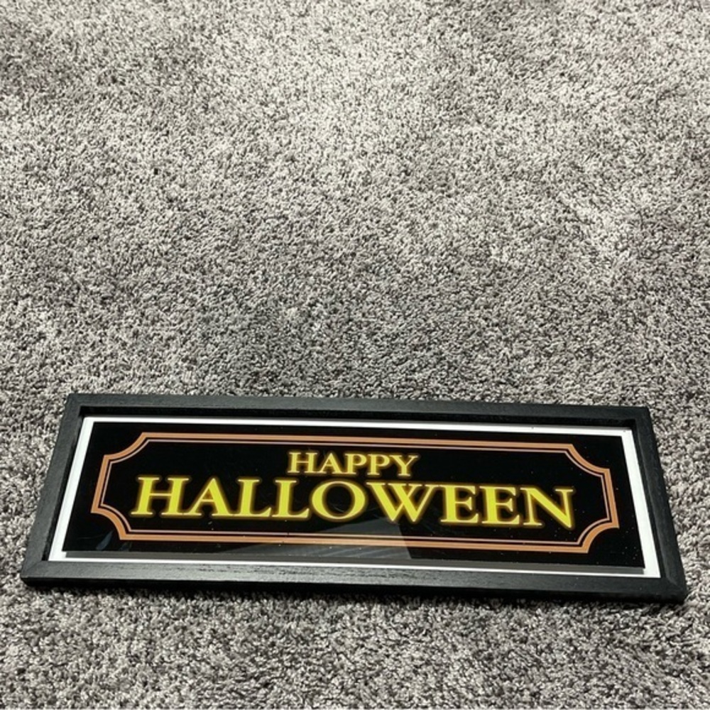 Black and Gold Halloween Sign